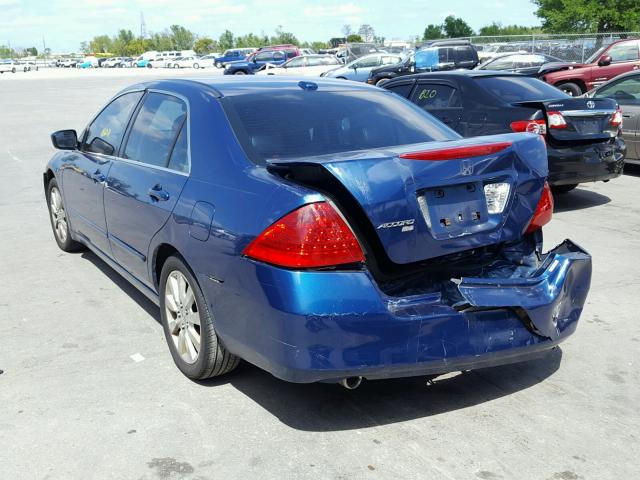 1HGCM66526A009827 - 2006 HONDA ACCORD EX BLUE photo 3