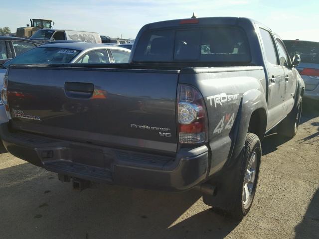 3TMJU4GN6EM171597 - 2014 TOYOTA TACOMA DOU GRAY photo 4