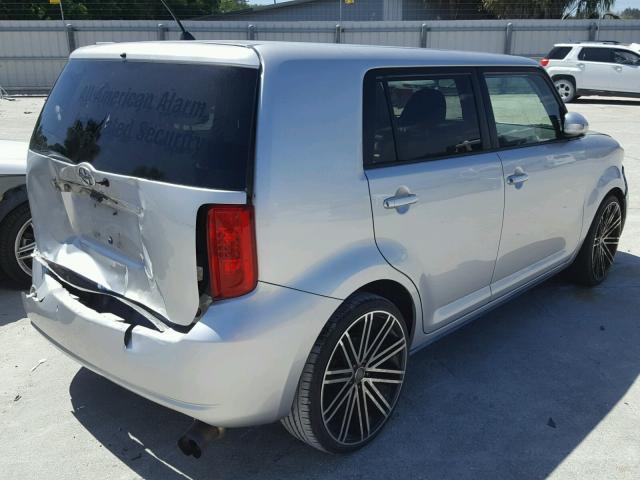 JTLKE50E281050962 - 2008 SCION XB SILVER photo 4