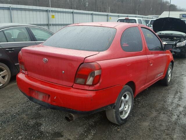 JTDAT123220244583 - 2002 TOYOTA ECHO RED photo 4