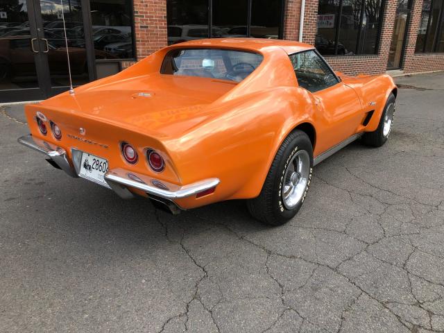 1Z37J3S404870 - 1973 CHEVROLET CORVETTE ORANGE photo 4