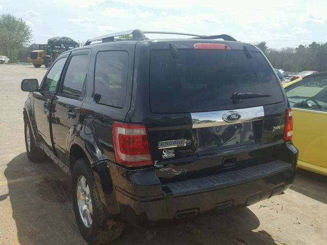 1FMCU0EG8BKA16859 - 2011 FORD ESCAPE LIM BLACK photo 3