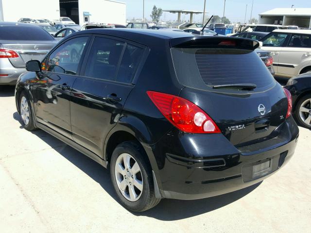 3N1BC13E27L422106 - 2007 NISSAN VERSA S BLACK photo 3