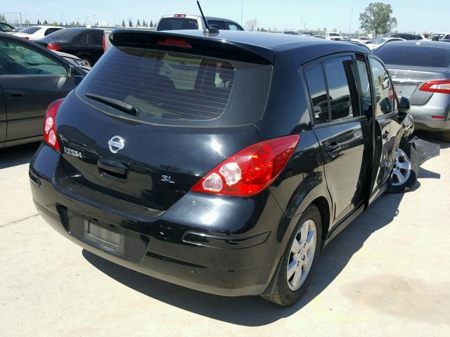 3N1BC13E27L422106 - 2007 NISSAN VERSA S BLACK photo 4