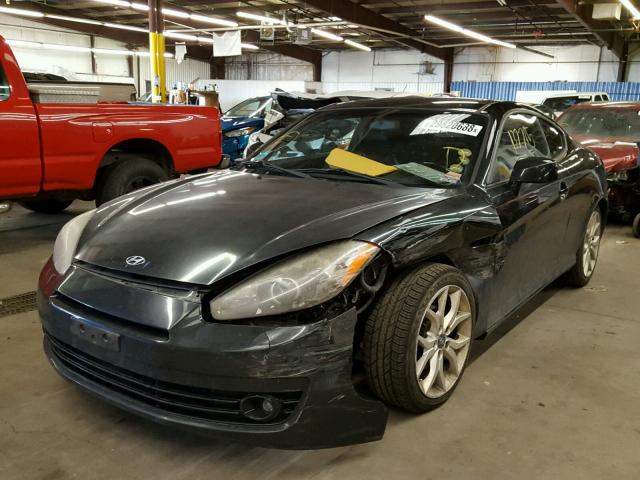 KMHHN66F57U236399 - 2007 HYUNDAI TIBURON GT BLACK photo 2