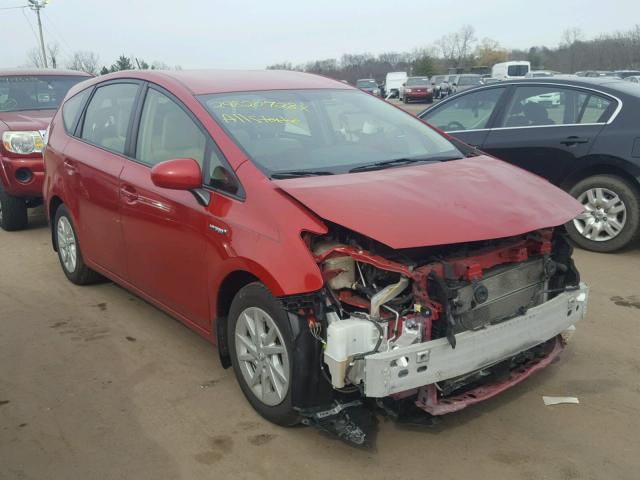 JTDZN3EU2C3118527 - 2012 TOYOTA PRIUS V RED photo 1