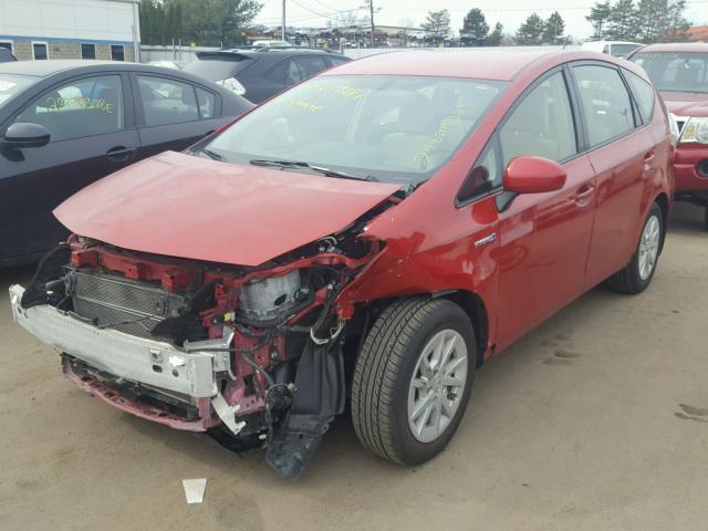 JTDZN3EU2C3118527 - 2012 TOYOTA PRIUS V RED photo 2