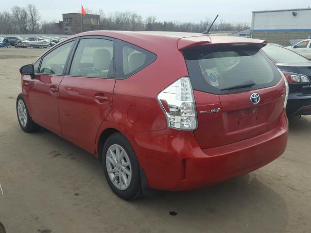 JTDZN3EU2C3118527 - 2012 TOYOTA PRIUS V RED photo 3