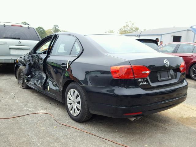3VW2K7AJ2EM378230 - 2014 VOLKSWAGEN JETTA BASE 黑色 照片 3