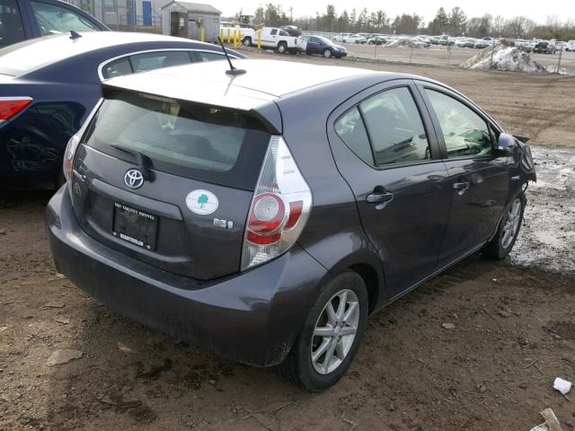 JTDKDTB35C1031295 - 2012 TOYOTA PRIUS C CHARCOAL photo 4