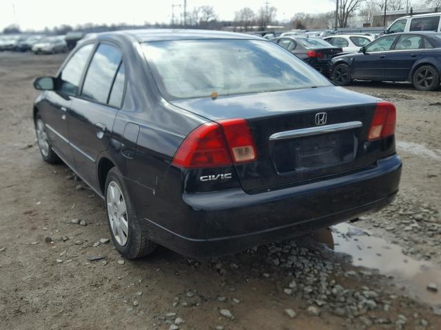 2HGES26832H531136 - 2002 HONDA CIVIC EX BLACK photo 3