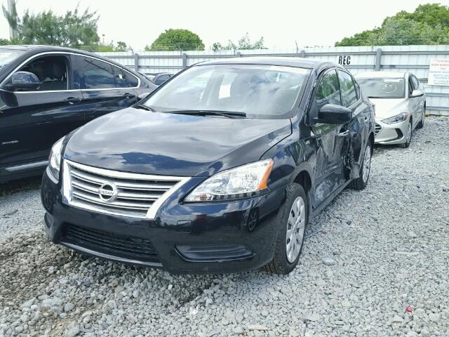 3N1AB7AP8EY260360 - 2014 NISSAN SENTRA S BLACK photo 2