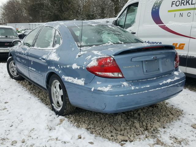 1FAFP53255A240071 - 2005 FORD TAURUS SE BLUE photo 3