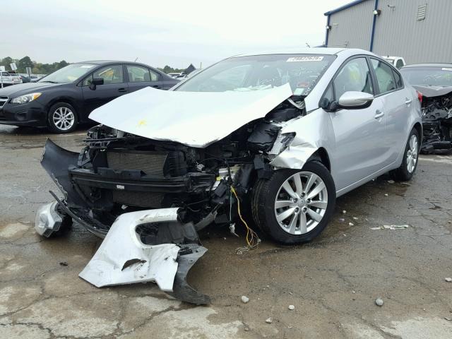 KNAFX4A63F5381772 - 2015 KIA FORTE LX SILVER photo 2