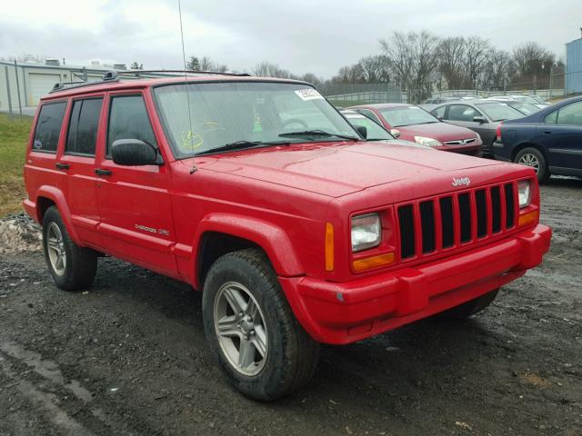 1J4FF58S1YL239539 - 2000 JEEP CHEROKEE C RED photo 1