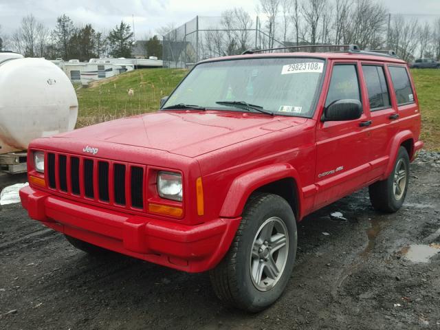 1J4FF58S1YL239539 - 2000 JEEP CHEROKEE C RED photo 2