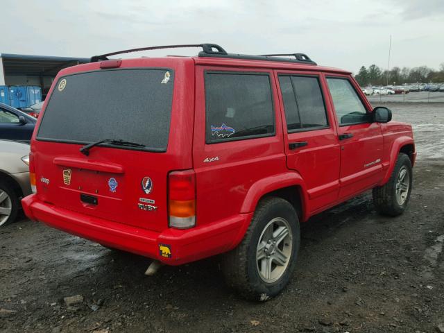 1J4FF58S1YL239539 - 2000 JEEP CHEROKEE C RED photo 4