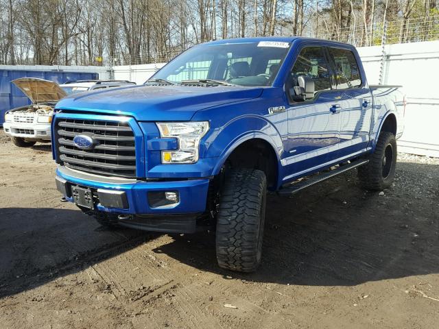 1FTEW1EG3HFA50805 - 2017 FORD F150 SUPER BLUE photo 2