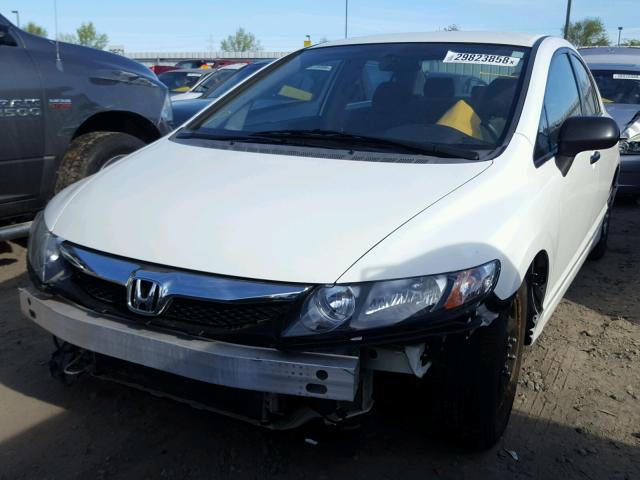 2HGFA16389H341283 - 2009 HONDA CIVIC VP WHITE photo 2