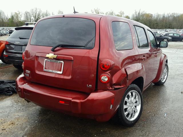 3GNCA13D98S713554 - 2008 CHEVROLET HHR LS MAROON photo 4
