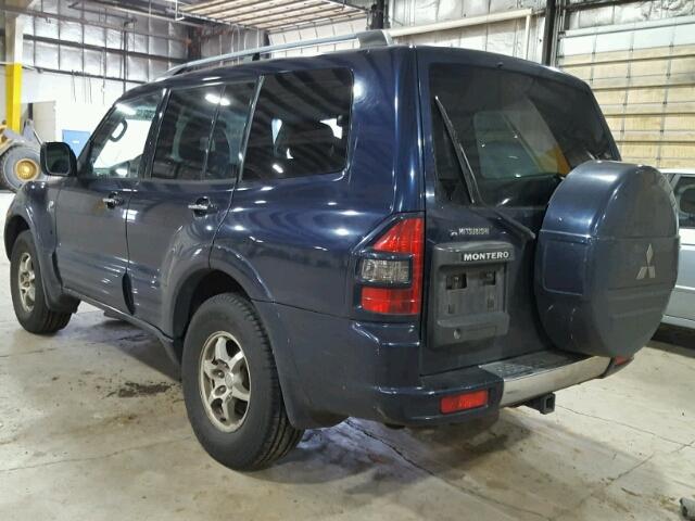 JA4MW51R62J068921 - 2002 MITSUBISHI MONTERO LI BLUE photo 3