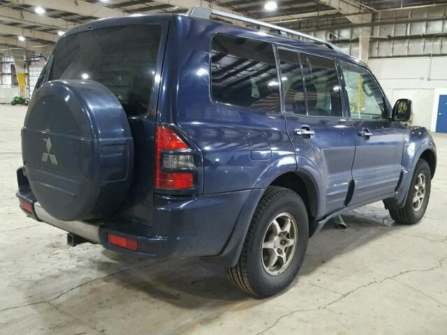 JA4MW51R62J068921 - 2002 MITSUBISHI MONTERO LI BLUE photo 4