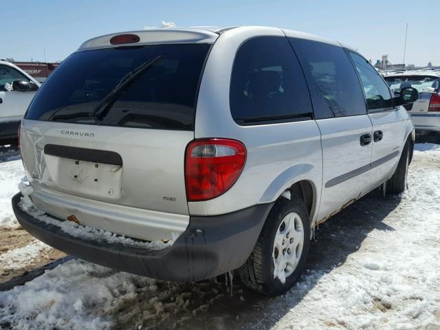 1B4GP25361B225230 - 2001 DODGE CARAVAN SE SILVER photo 4