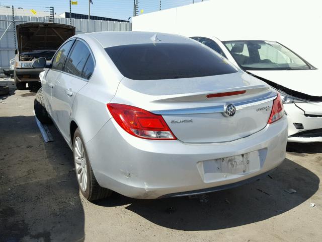 W04GN5EC4B1134923 - 2011 BUICK REGAL CXL SILVER photo 3