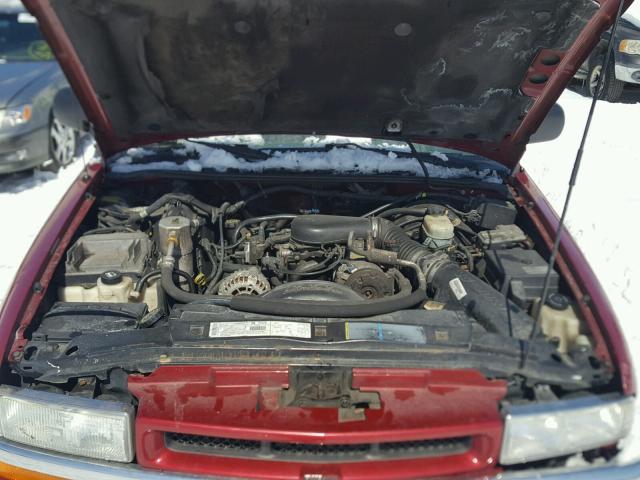 1GNDT13W22K102381 - 2002 CHEVROLET BLAZER RED photo 7