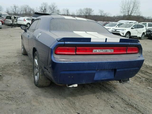 2B3LJ54T49H624454 - 2009 DODGE CHALLENGER BLUE photo 3