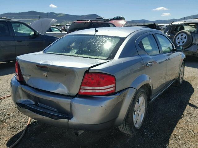 1B3LC46K28N613886 - 2008 DODGE AVENGER SE SILVER photo 4