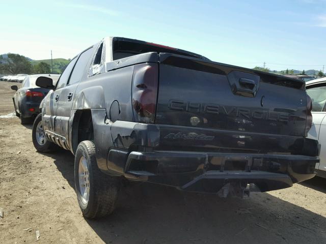 3GNEC12T74G106058 - 2004 CHEVROLET AVALANCHE BLACK photo 3