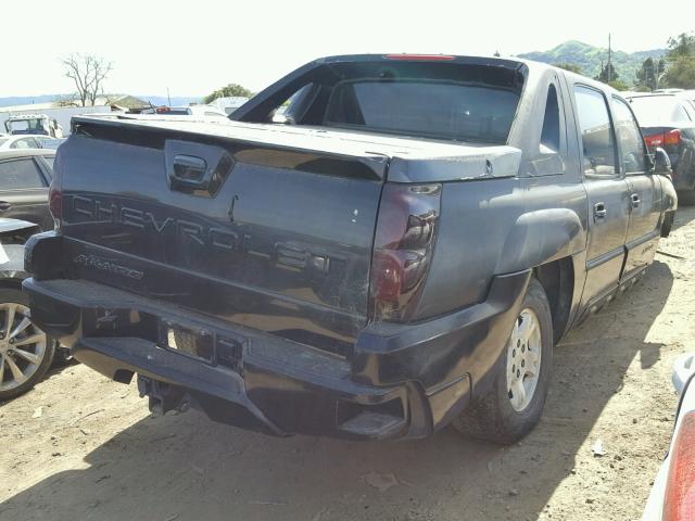 3GNEC12T74G106058 - 2004 CHEVROLET AVALANCHE BLACK photo 4