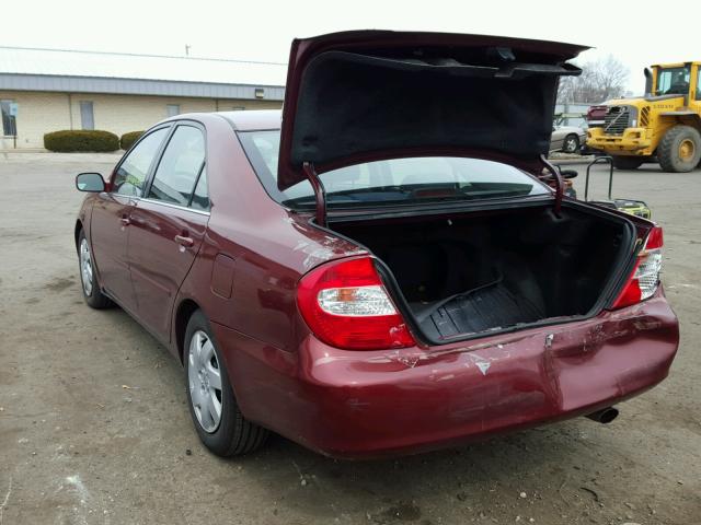 4T1BE32KX4U353849 - 2004 TOYOTA CAMRY LE BURGUNDY photo 3