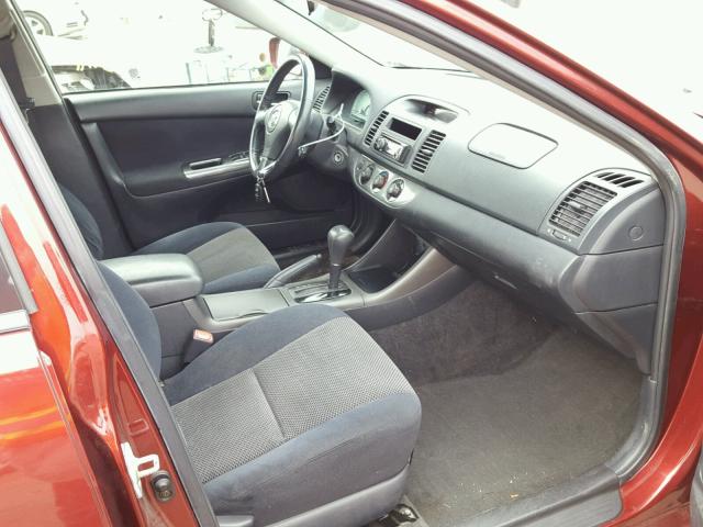 4T1BE32KX4U353849 - 2004 TOYOTA CAMRY LE BURGUNDY photo 5