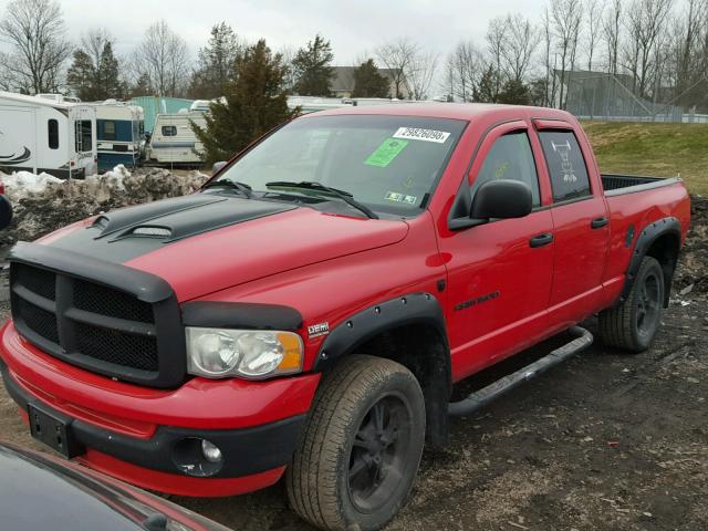 1D7HU18D94S531072 - 2004 DODGE RAM 1500 S RED photo 2