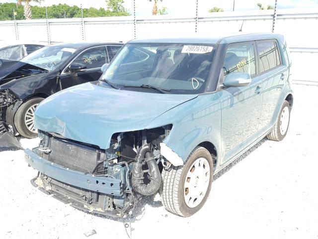 JTLKE50E591086341 - 2009 TOYOTA SCION XB TEAL photo 2