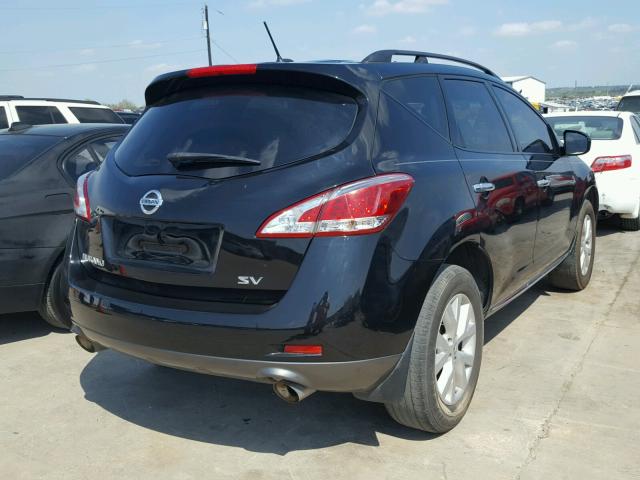 JN8AZ1MU0DW204012 - 2013 NISSAN MURANO S BLACK photo 4