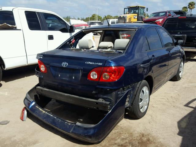 1NXBR32E08Z002422 - 2008 TOYOTA COROLLA CE BLUE photo 4