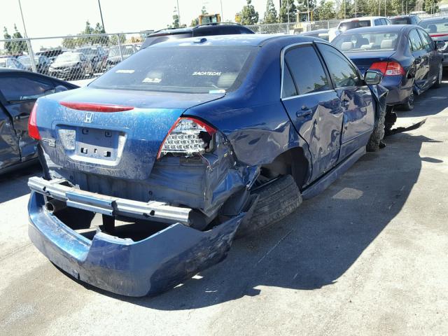 1HGCM66866A041917 - 2006 HONDA ACCORD EX BLUE photo 4