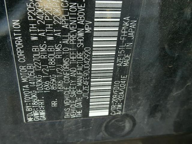 JTLZE4FE9DJ042920 - 2013 TOYOTA SCION XB BLACK photo 10