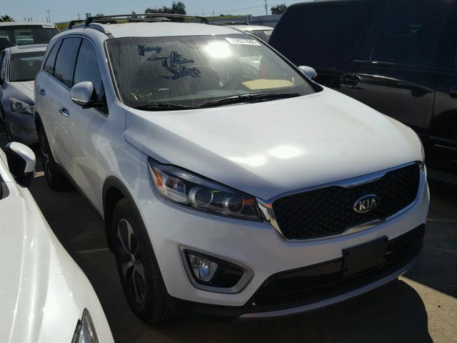 5XYPHDA52JG401022 - 2018 KIA SORENTO EX WHITE photo 1