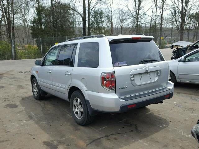 5FNYF28666B013402 - 2006 HONDA PILOT EX SILVER photo 3