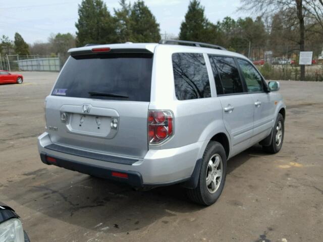 5FNYF28666B013402 - 2006 HONDA PILOT EX SILVER photo 4