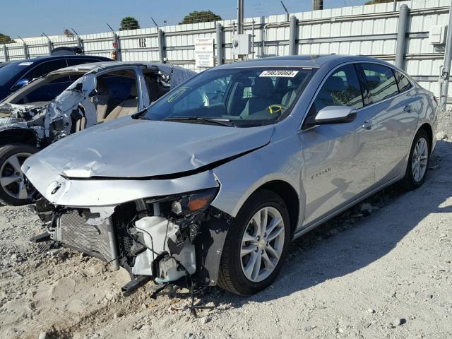 1G1ZD5ST5JF121954 - 2018 CHEVROLET MALIBU LT SILVER photo 2