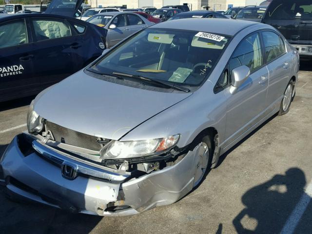 JHMFA36228S021710 - 2008 HONDA CIVIC HYBR GRAY photo 2