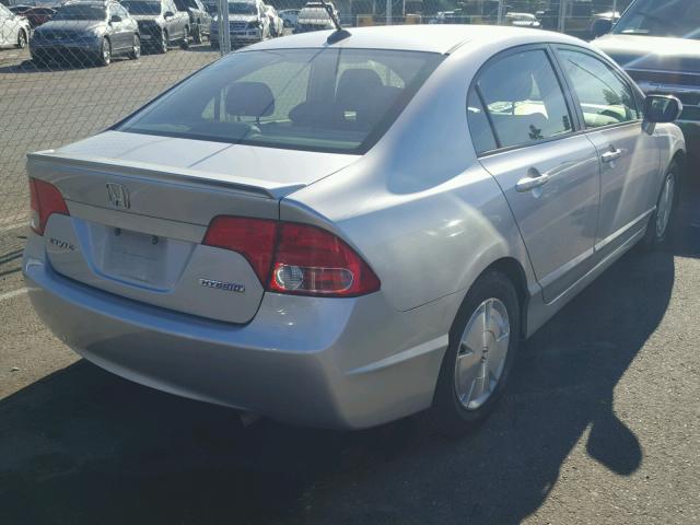 JHMFA36228S021710 - 2008 HONDA CIVIC HYBR GRAY photo 4