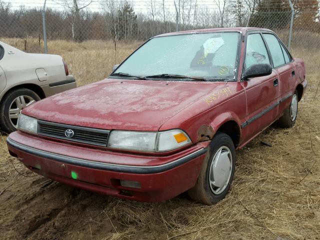 2T1AE94A0NC185161 - 1992 TOYOTA COROLLA DL RED photo 2