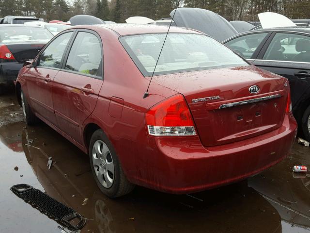 KNAFE121385541658 - 2008 KIA SPECTRA EX RED photo 3