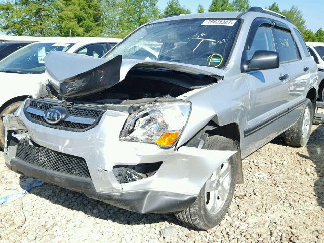 KNDKGCA39A7726821 - 2010 KIA SPORTAGE L SILVER photo 2